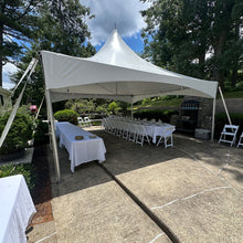 Load image into Gallery viewer, 40 person package tent rental on patio