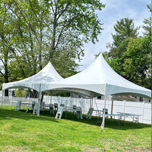 Load image into Gallery viewer, 60 Person tent rental package by fence