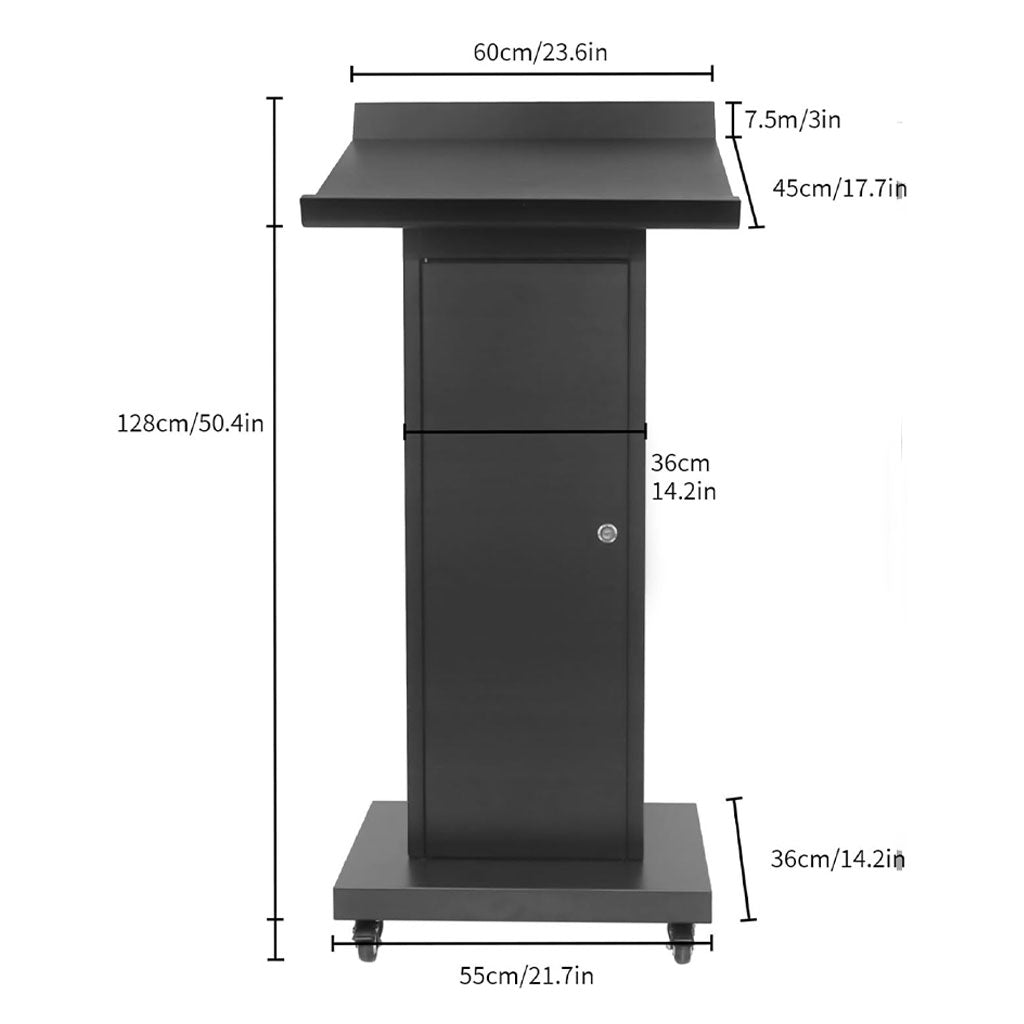 High End Podium Rental / Lectern Rental with Microphone Stand
