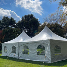 Load image into Gallery viewer, 20x40 High Peak Tent Rental Massachusetts with sidewalls