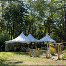 Load image into Gallery viewer, 20x60 L Shape High Peak Tent Rental in Massachusetts custom options
