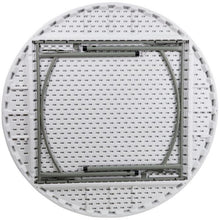 Load image into Gallery viewer, 5FT Round Plastic Table Rental Massachusetts Underneath