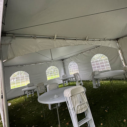 inside Gutter System for 20x20 High Peak Tent Rental