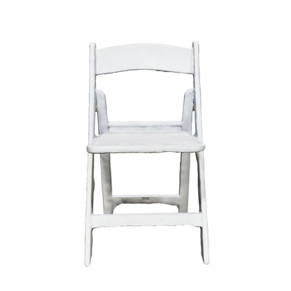 White Folding Garden Resin Chair Rental