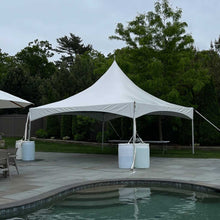 Load image into Gallery viewer, 20x20 High Peak Tent Rental in Massachusetts With Water barrels  custom options
