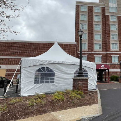 20x20 High Peak Tent Rental  in Marriott Quincy  Massachusetts with sidewalls