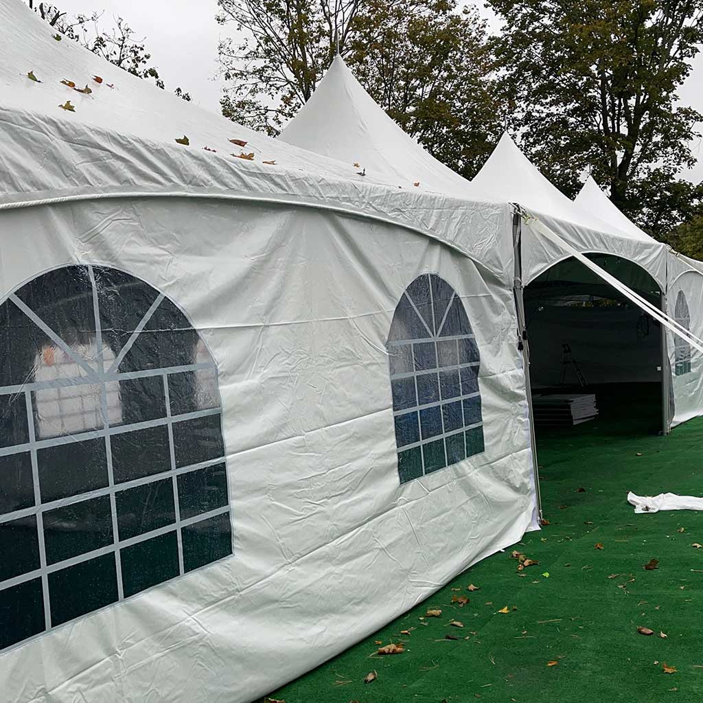 20x60 High Peak Tent in Massachusetts custom options