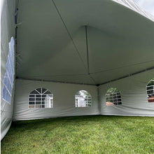 Load image into Gallery viewer, under a 20x20 High Peak Frame Tent in Massachusetts
